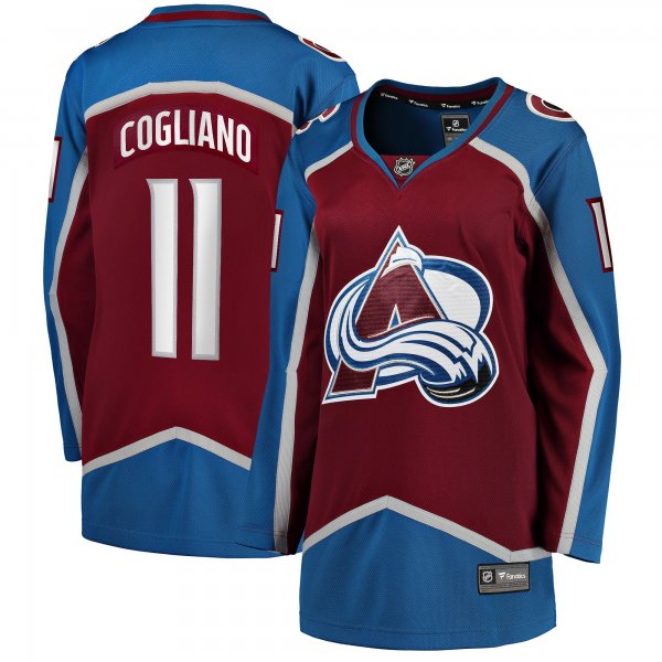 Women's Colorado Avalanche Andrew Cogliano Fanatics Burgundy Home Breakaway Player Jersey