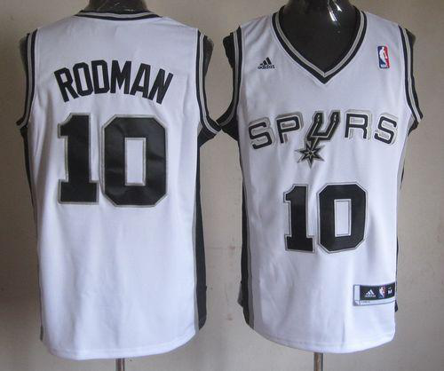 Men's Revolution 30 San Antonio Spurs #10 Dennis Rodman White Stitched NBA Jersey