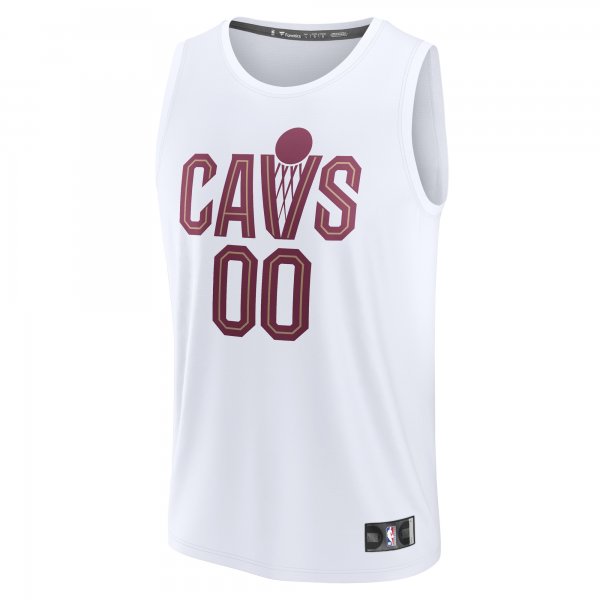 Men's Cleveland Cavaliers Fanatics White Fast Break Custom Replica Jersey - Association Edition