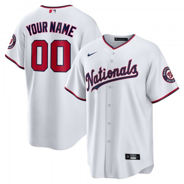 Men's Washington Nationals Nike White Replica Custom Jersey