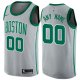 Men's Nike Celtics Personalized Swingman Gray NBA City Edition Jersey