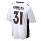 Men's Denver Broncos Justin Simmons Nike White Game Jersey