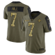 Nike New Orleans Saints Taysom Hill Olive 2021 Salute To Service Limited Men's NFL Jersey