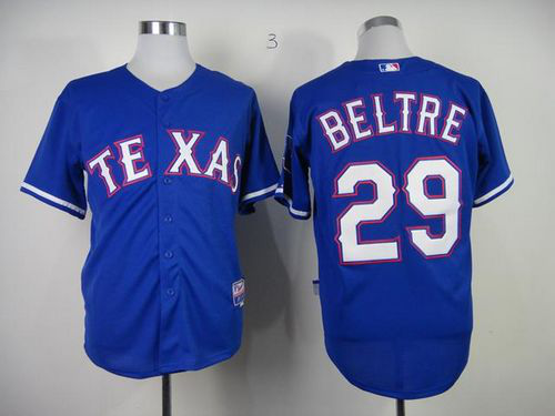 Men's Texas Rangers #29 Adrian Beltre Blue Cool Base Stitched MLB Jersey