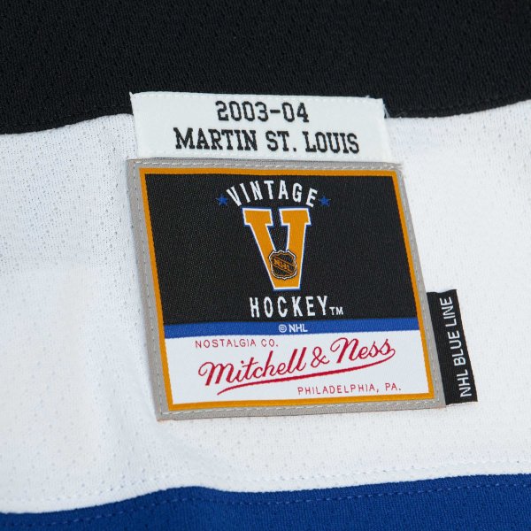 Men's Tampa Bay Lightning Martin St. Louis Mitchell & Ness Black 2004 Stanley Cup Champions Blue Line Player Jersey