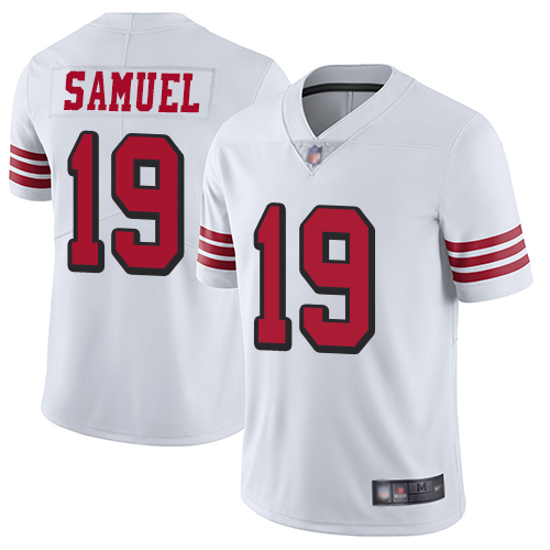 San Francisco 49ers #19 Deebo Samuel White Rush Youth Stitched NFL Vapor Untouchable Limited Jersey