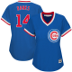 Chicago Cubs #14 Ernie Banks Blue Cooperstown Womens Stitched MLB Jersey