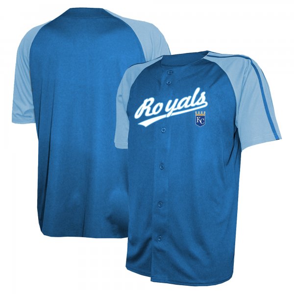 Men's  Kansas City Royals Stitches Royal Team Raglan Jersey