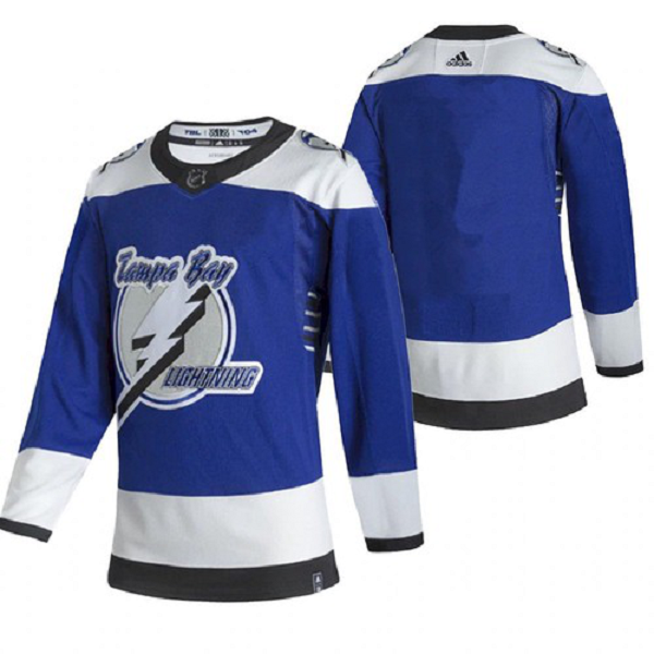 Men's Tampa Bay Lightning 2021 Reverse Retro Blue Team Jersey