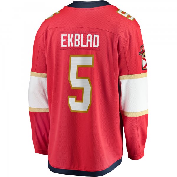 Men's Florida Panthers Aaron Ekblad Fanatics Red Home Team Breakaway Player Jersey