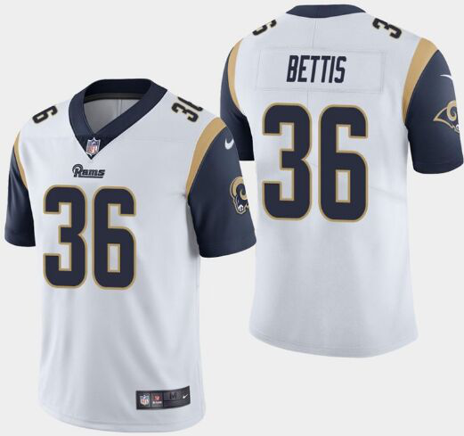 Men's Nike Los Angeles Rams #36 Jerome Bettis White Stitched Limited NFL Jersey