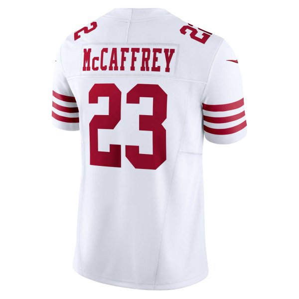 Men's San Francisco 49ers Christian McCaffrey Nike White Vapor F.U.S.E. Limited Jersey