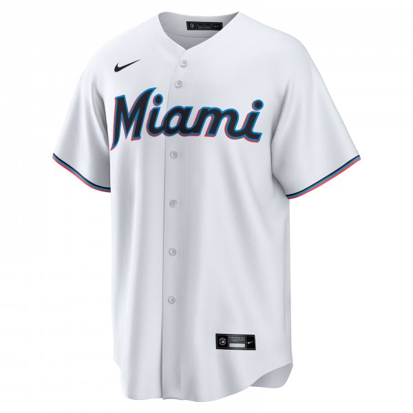 Men's Miami Marlins JesÃÂºs Luzardo Nike White Home  Replica Player Jersey