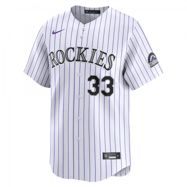 Men's Colorado Rockies Larry Walker Nike White Home Limited Player Jersey