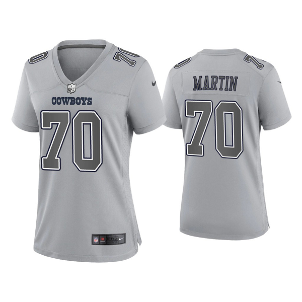 Women's Dallas Cowboys Zack Martin Gray Atmosphere Fashion Game Jersey