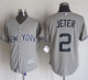 New York Yankees #2 Derek Jeter Grey New Cool Base Stitched MLB Jersey