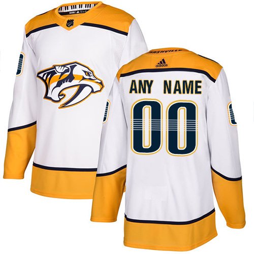 Youth Adidas Nashville Predators White Away NHL Customized Jersey