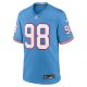 Men's Tennessee Titans Jeffery Simmons Nike Light Blue Oilers Throwback Alternate Game Player Jersey