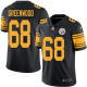 Nike Pittsburgh Steelers #68 L.C. Greenwood Black Men's Stitched NFL Limited New Color Rush Jersey