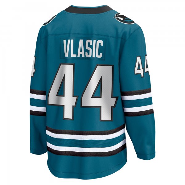 Men's San Jose Sharks Marc-Edouard Vlasic Fanatics Teal Home Breakaway Player Jersey