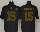 Men's Kansas City Chiefs #15 Patrick Mahomes Black 2020 Nike Flocked Leopard Print Vapor Limited NFL Jersey