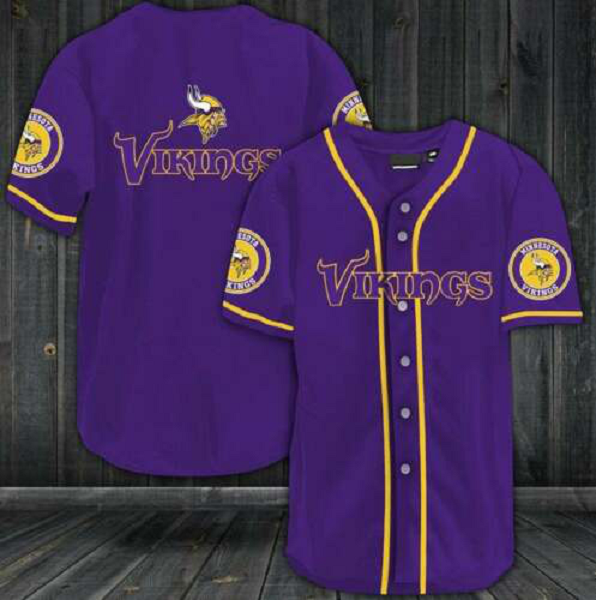 Minnesota Vikings NFL Stitched Fashion Baseball Legend Jersey