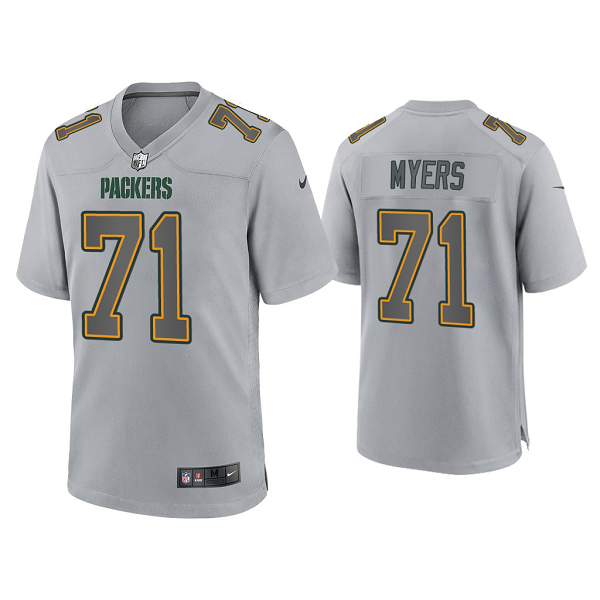 Men's Green Bay Packers Josh Myers Gray Atmosphere Fashion Game Jersey