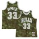 Men's Chicago Bulls Scottie Pippen Mitchell & Ness Camo Hardwood Classics 1997/98 Ghost Green Swingman Jersey