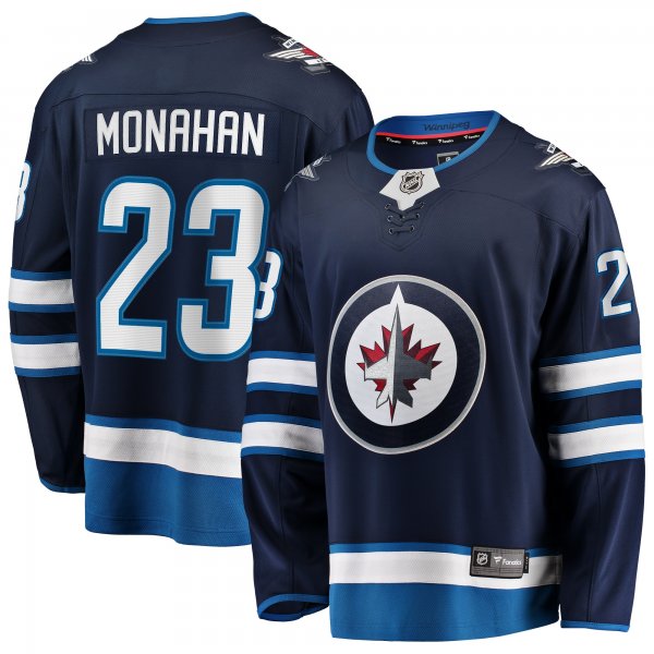 Men's Winnipeg Jets Sean Monahan Fanatics Navy Home Premier Breakaway Player Jersey