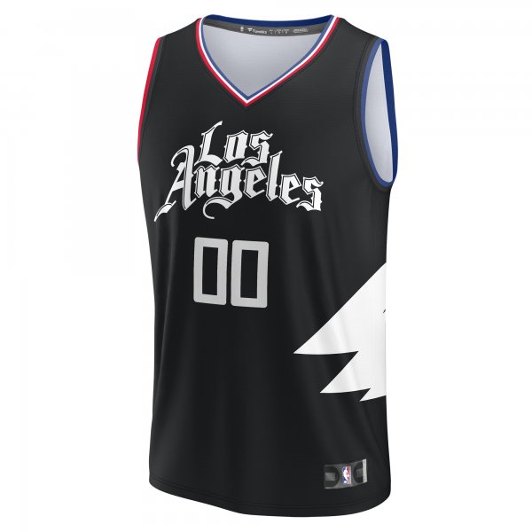 Men's LA Clippers  Fanatics Black  Fast Break Custom Replica Jersey - Statement Edition