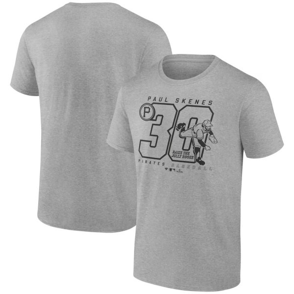 Men's Pittsburgh Pirates Paul Skenes Heather Gray Player Graphic T-Shirt
