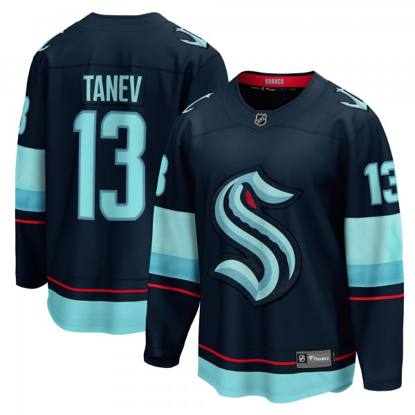 Men's Seattle Kraken Brandon Tanev Fanatics Navy Home Breakaway Player Jersey