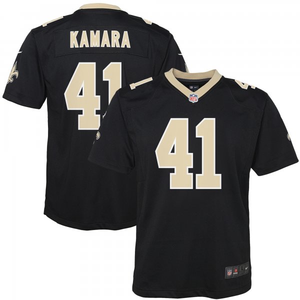 Youth New Orleans Saints Alvin Kamara Nike Black Game Jersey