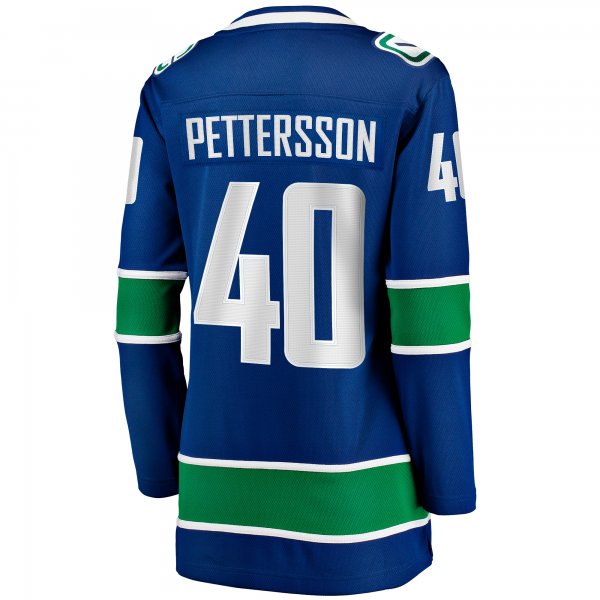 Women's Vancouver Canucks Elias Pettersson Fanatics Blue Home Breakaway Player Jersey