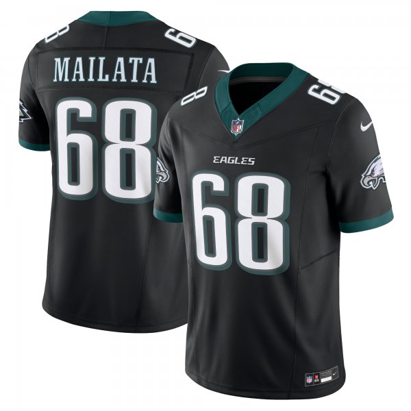 Men's Philadelphia Eagles Jordan Mailata Nike Black Alternate Vapor F.U.S.E. Limited Jersey