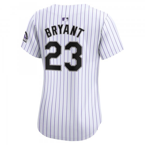 Women's Colorado Rockies Kris Bryant Nike White Home Limited Player Jersey