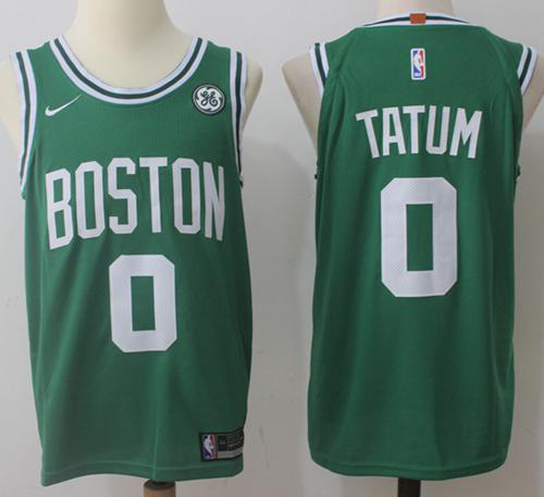 Men's Nike Boston Celtics #0 Jayson Tatum Green Stitched Swingman NBA Jersey