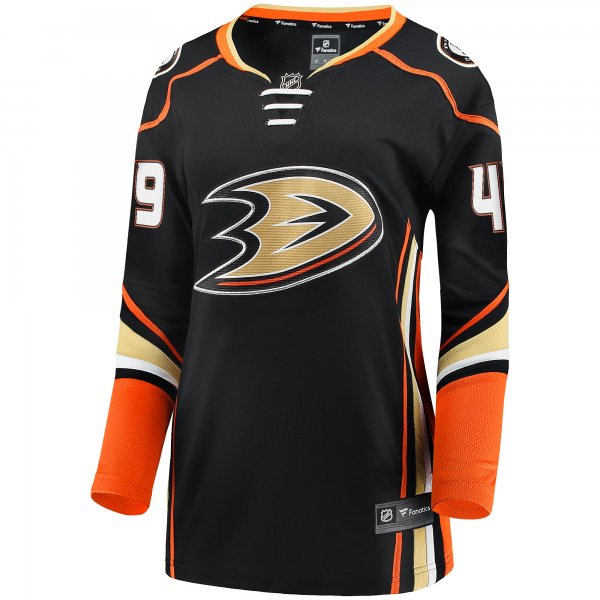 Women's Anaheim Ducks Max Jones Fanatics Black Home Breakaway Player Jersey