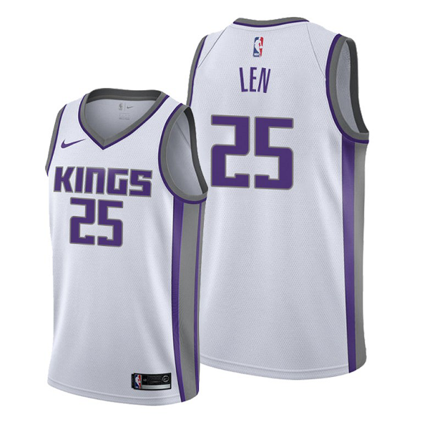 Men's Sacramento Kings #25 Alex Len White Swingman Association Edition NBA Jersey