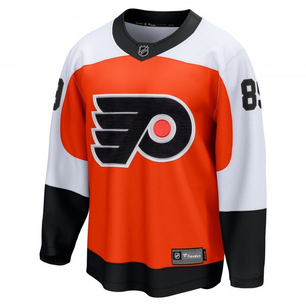 Men's Philadelphia Flyers Cam Atkinson Fanatics Orange Home Breakaway Jersey