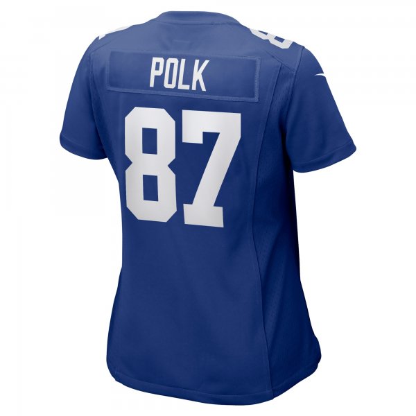 Women's New York Giants Makai Polk Nike Royal Home Game Player Jersey