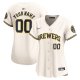 Women's Milwaukee Brewers Nike Cream Home Limited Custom Jersey