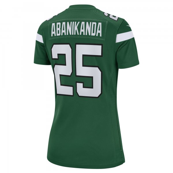 Women's New York Jets Israel Abanikanda Nike Gotham Green  Game Jersey