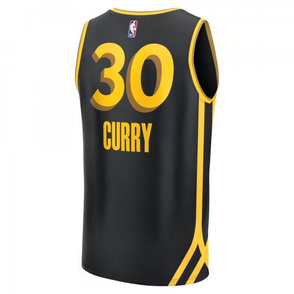 Men's Golden State Warriors Stephen Curry Fanatics Black Fast Break Jersey - City Edition