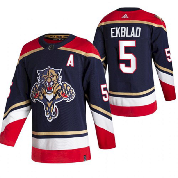 Men's Florida Panthers Aaron Ekblad 2021 Reverse Retro Navy Jersey