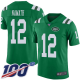 Men's New York Jets #12 Joe Namath Green Stitched NFL Limited Rush 100th Season Jersey