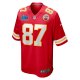 Men's Kansas City Chiefs Travis Kelce Nike Red Super Bowl LVII (2022 Season) Patch Game Jersey