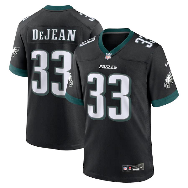 Men's Nike #33 Cooper DeJean Black Philadelphia Eagles 2024 NFL Draft Alternate Player Limited NFL Jersey