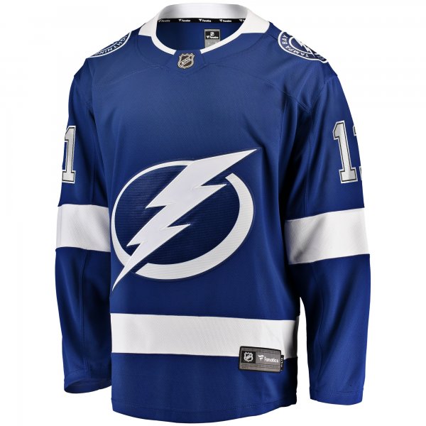 Men's Tampa Bay Lightning Luke Glendening Fanatics Blue Home Breakaway Jersey