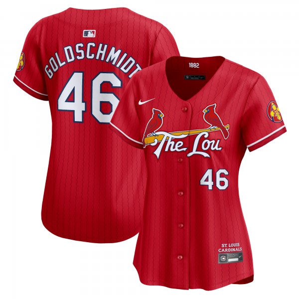 Women's St. Louis Cardinals Paul Goldschmidt Nike Red 2024 City Connect Limited Player Jersey